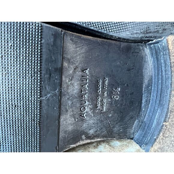 Aquatalia Giada Black Suede Leather Tall Zip Up Riding Boots Women's Size 8.5 - Picture 9 of 16